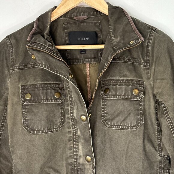 J. Crew Green Military Utility Grunge Jacket Women's Size Small D106 - Picture 2 of 16